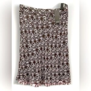 New 100% silk vintage Valerie Stevens skirt size 10 29”beading boho pattern